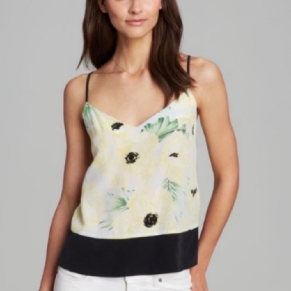 French Connection yellow floral cami top